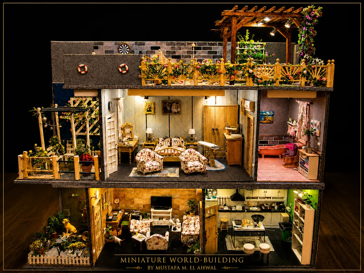 Click to enlarge Miniature house craftsmanship by Mustafa EL Ahwal 1