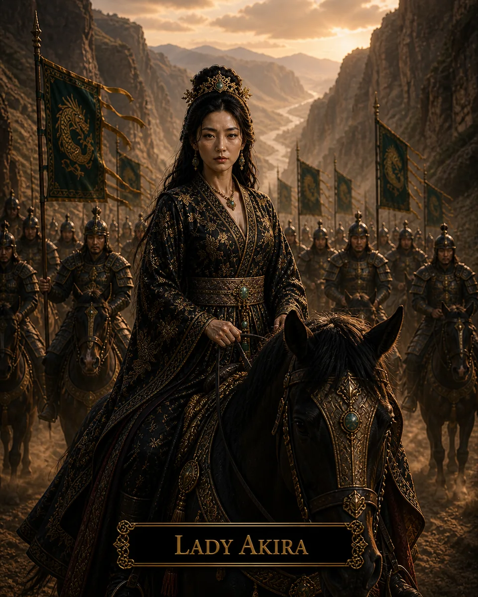 Character reference image of Akira from The Caldera Throne political war fantasy series