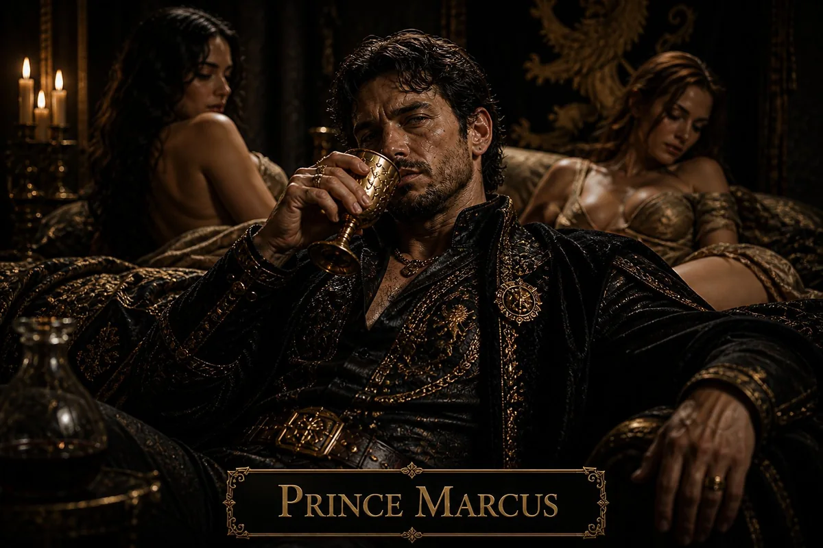 Character illustration of Marcus from The Caldera Throne political war fantasy series