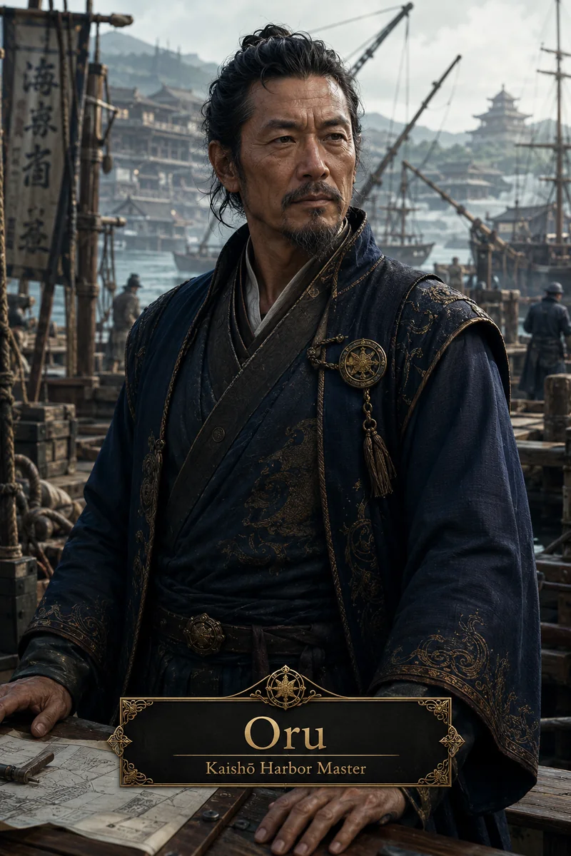 Character reference image of Oru from The Caldera Throne political war fantasy series