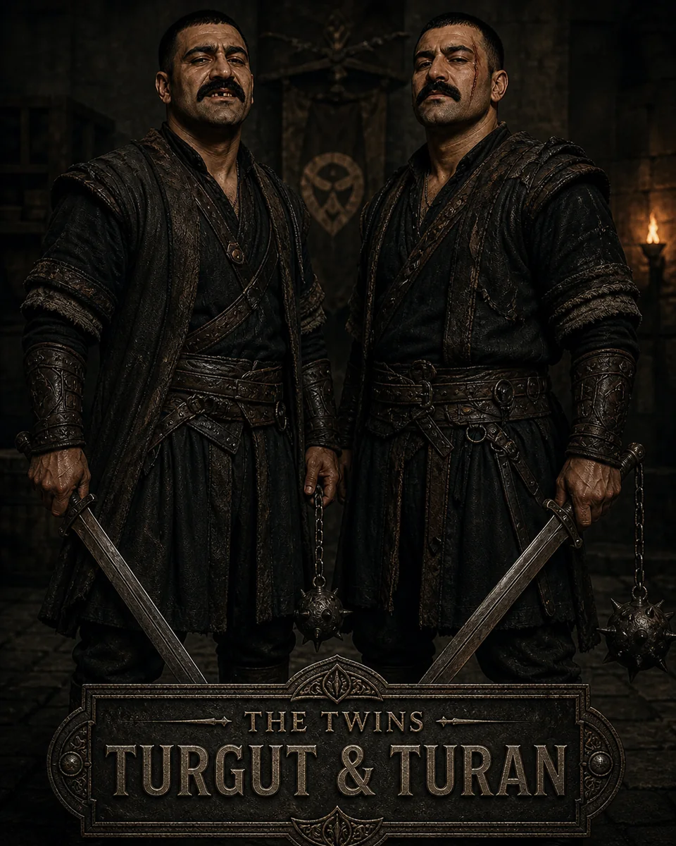 Character illustration of The Twins - Turgut & Turan from The Caldera Throne political war fantasy series